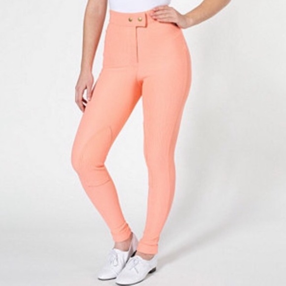 American Apparel Ribbed Riding Pants XS in RARE Pink Cheeks - Picture 6 of 8